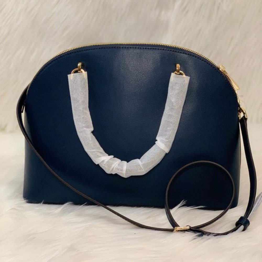 ❤️Michael Kors LG Emmy Dome Satchel Navy - Picture 4 of 8